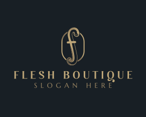 Elegant Fashion Boutique Letter F logo design