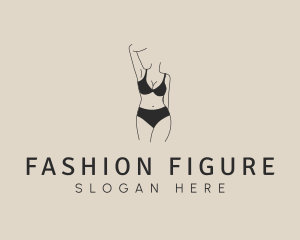 Woman Lingerie Body logo design