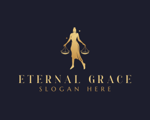 Woman Lawyer Justice logo design