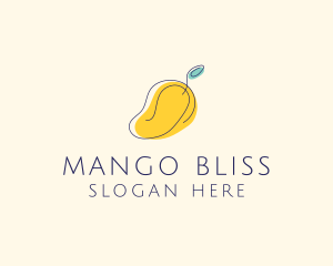 Mango Fruit Monoline logo