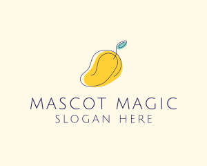 Mango Fruit Monoline logo design