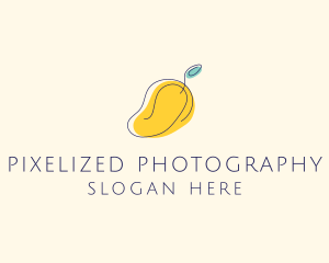 Mango Fruit Monoline logo design