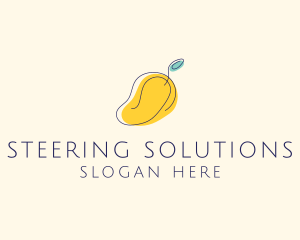 Mango Fruit Monoline logo design