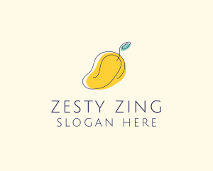 Mango Fruit Monoline logo