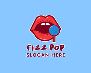 Sexy Lips Lollipop  logo design