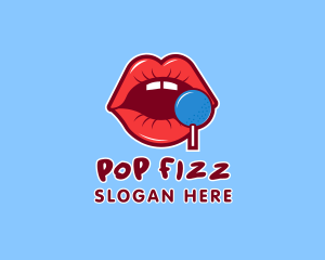 Sexy Lips Lollipop  logo design