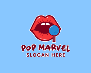 Sexy Lips Lollipop  logo design