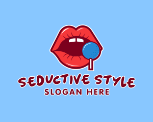 Sexy Lips Lollipop  logo design