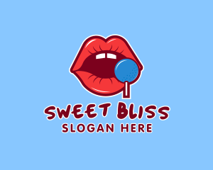 Sexy Lips Lollipop  logo design