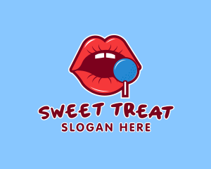 Sexy Lips Lollipop  logo design