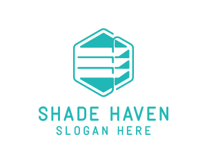 Hexagon Window Blinds logo design