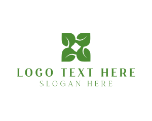 Green X Leaf logo