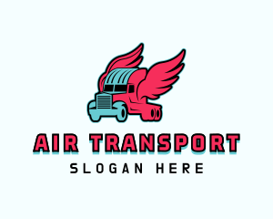 Truck Wings Shipping logo design