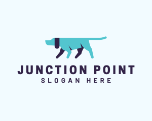 Pointing Directional Dog logo design