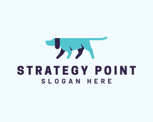 Pointing Directional Dog logo design