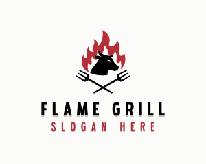 Beef Grill Barbecue logo design