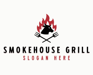 Beef Grill Barbecue logo design