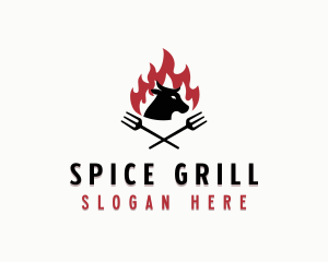 Beef Grill Barbecue logo design