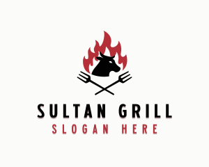 Beef Grill Barbecue logo design