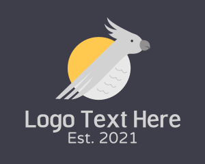 Grey Cockatoo Bird logo