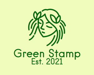 Green Pretty Woman logo design