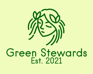 Green Pretty Woman logo design