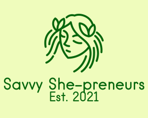 Green Pretty Woman logo design