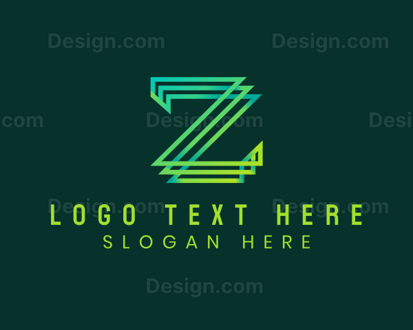 Digital Tech Letter Z Logo