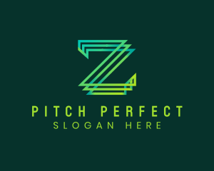 Digital Tech Letter Z Logo