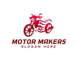 Motorbike Flame Motor logo