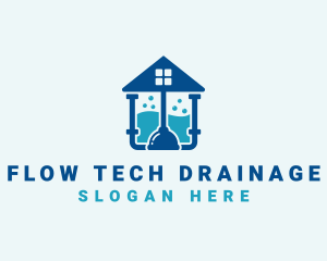 Plumber Drainage Plunger logo design