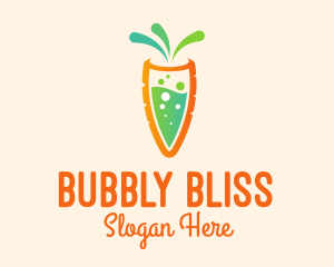 Carrot Juice Bubbles  logo design