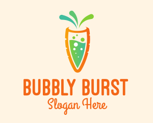 Carrot Juice Bubbles  logo design