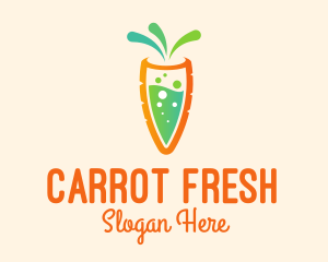 Carrot Juice Bubbles  logo design