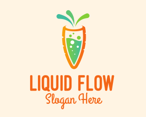 Carrot Juice Bubbles  logo design