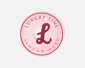 Feminine Beauty Watercolor logo design