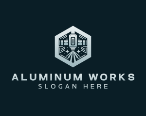 Laser Engraving Metalworks logo design