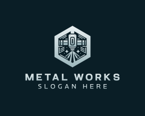 Laser Engraving Metalworks logo design