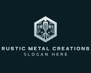 Laser Engraving Metalworks logo design