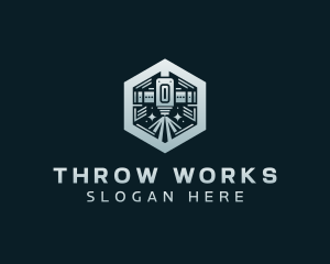 Laser Engraving Metalworks logo design