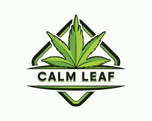 Organic Cannabis Leaf logo design