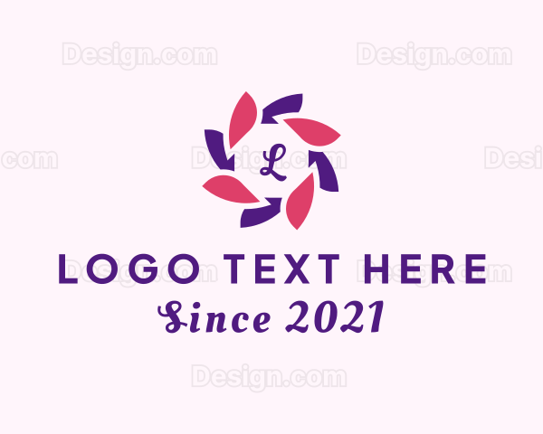 Flower Petal Wreath Logo