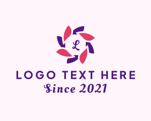 Flower Petal Wreath logo