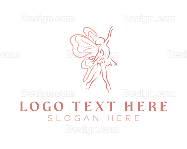 Butterfly Ballerina Dance Logo