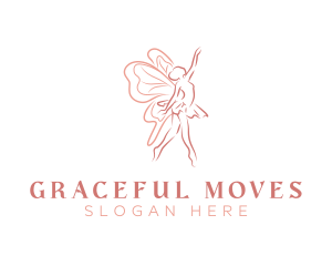 Butterfly Ballerina Dance logo design