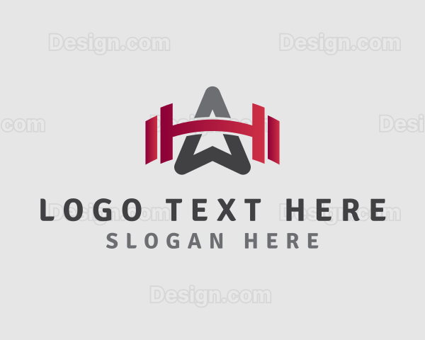 Weightlifting Arrow Letter A Logo