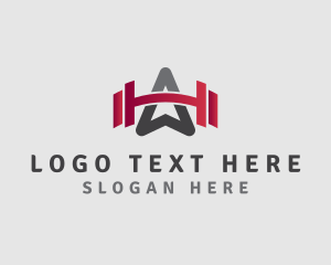 Weightlifting Arrow Letter A logo