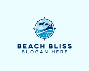 Compass Beach Travel  logo design