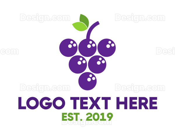 Purple Bowling Grapes Logo