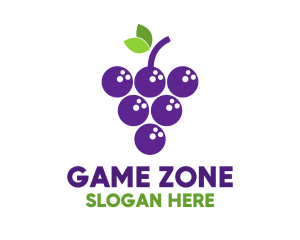 Purple Bowling Grapes Logo
